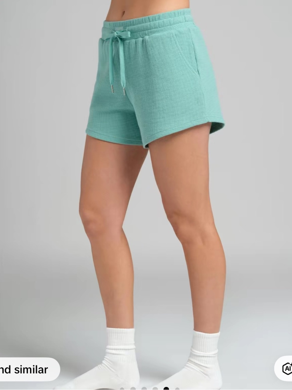 Comfrt Waffle Lounge Shorts in Color Wasabi